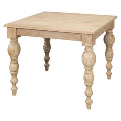 Traditional Square Dining and Game Table in Warm Sienna