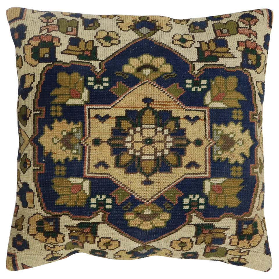 Brown Turkish Square Size Rug Pillow For Sale at 1stDibs