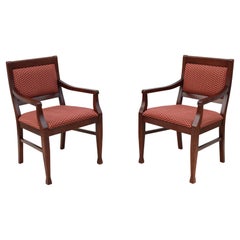 Traditional Steelcase Topaz European Beech Wood Guest or Dining Chairs, a Pair