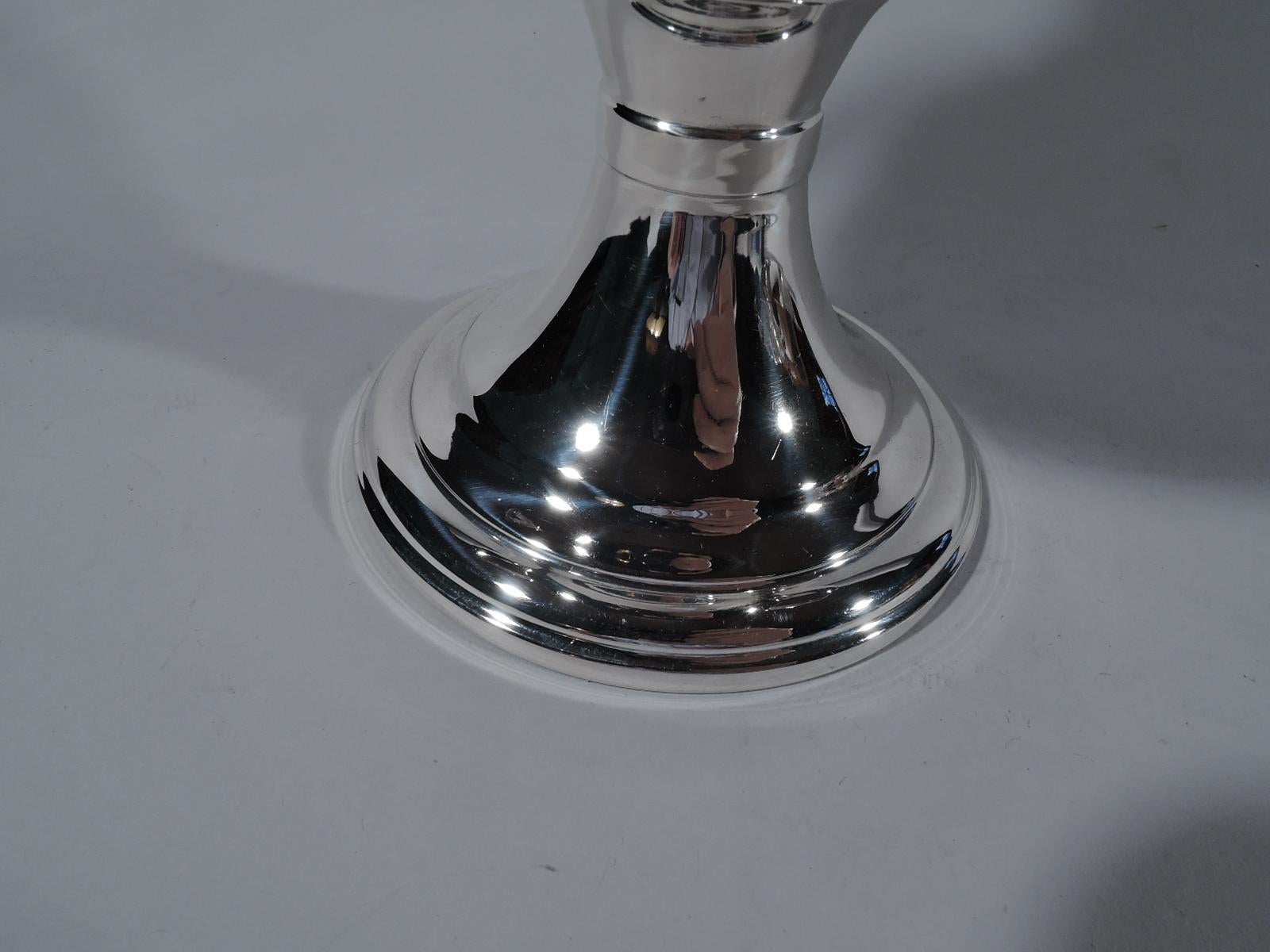 Traditional Sterling Silver Classical Amphora Urn Trophy Cup In Excellent Condition For Sale In New York, NY