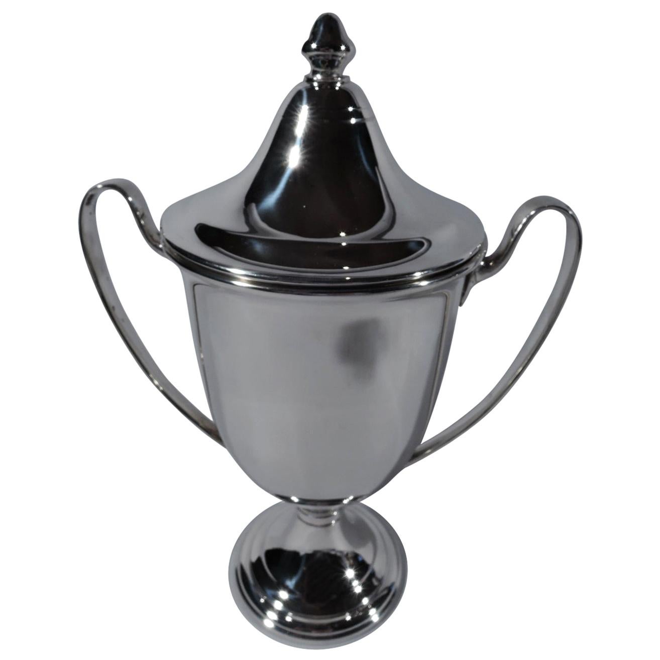 Traditional Sterling Silver Classical Amphora Urn Trophy Cup For Sale