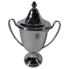 Retro Traditional Sterling Silver Classical Amphora Urn Trophy Cup