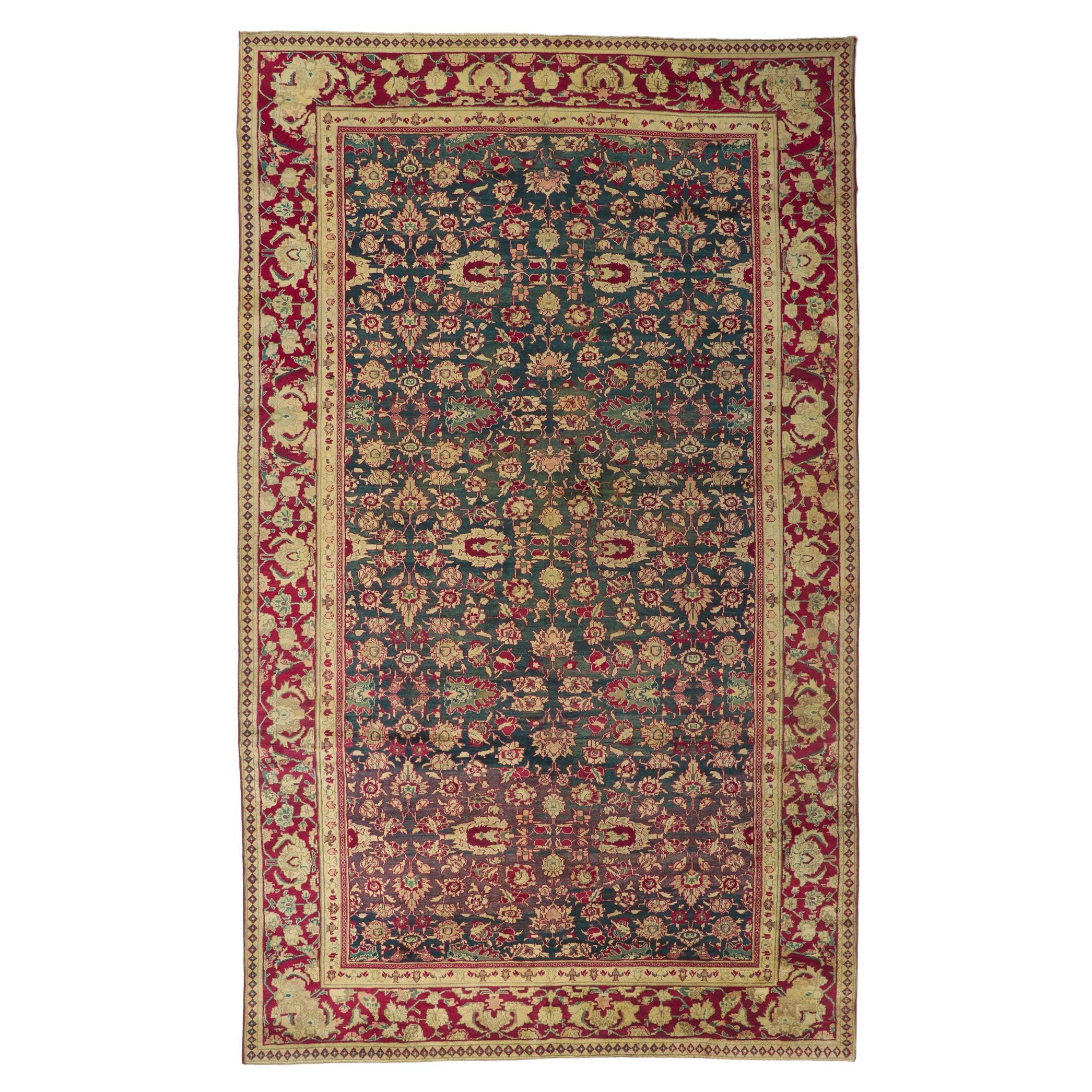 Traditional Style Antique India Agra Rug