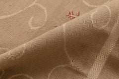 Traditional-Style Aubusson Beige Silk Carpet "Blushvine" Designed By Eric Cohler