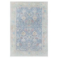 Traditional-Style Oushak Floral Classic Taupe Rug "Coralia" by Doris Leslie Blau