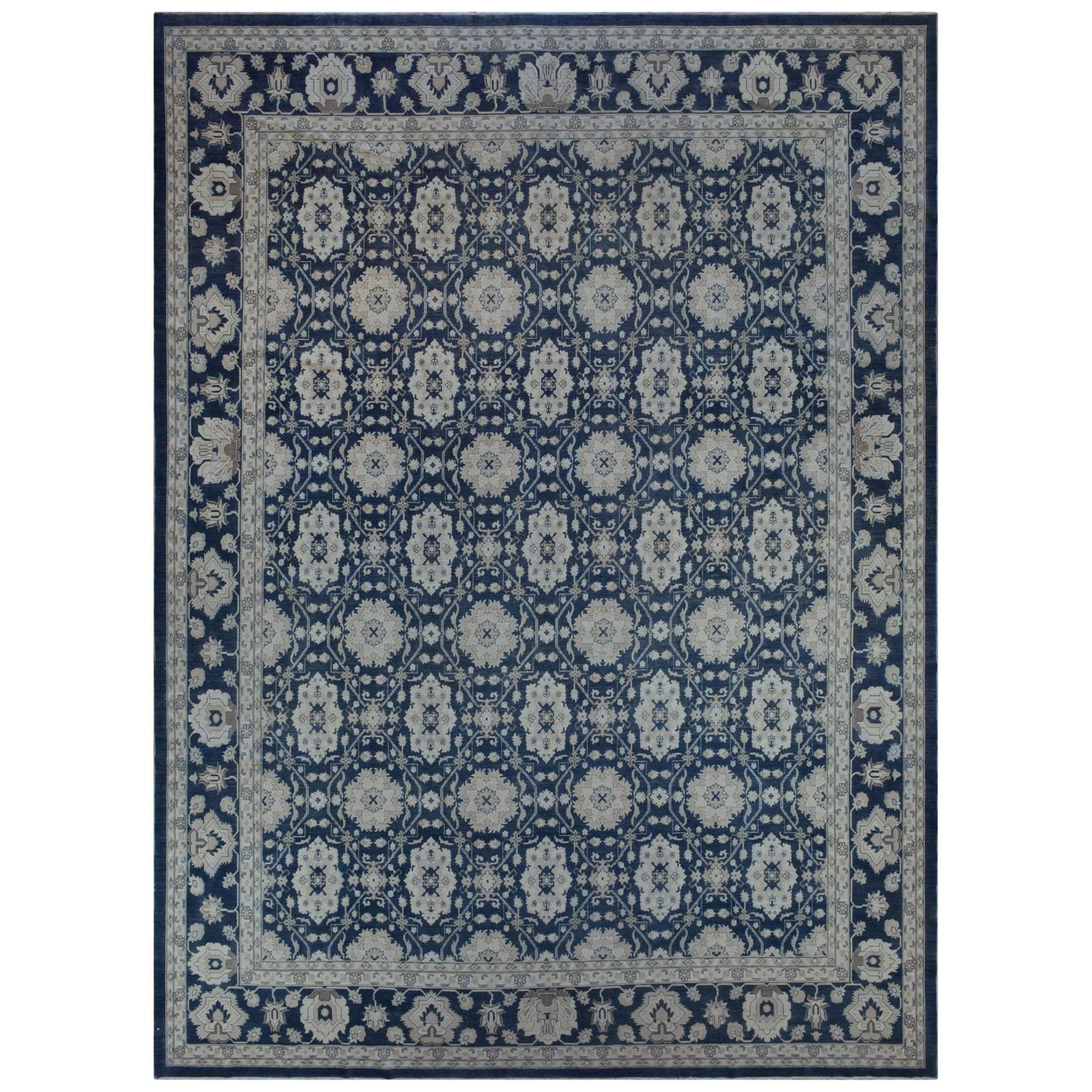 Teppich im traditionellen Stil in Blau und Beige