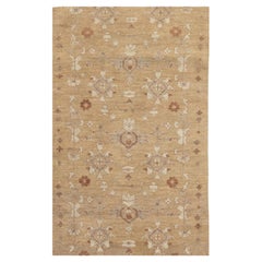 Traditional-Style Tabriz Floral Warm Tan Carpet "Medoro" by Doris Leslie Blau