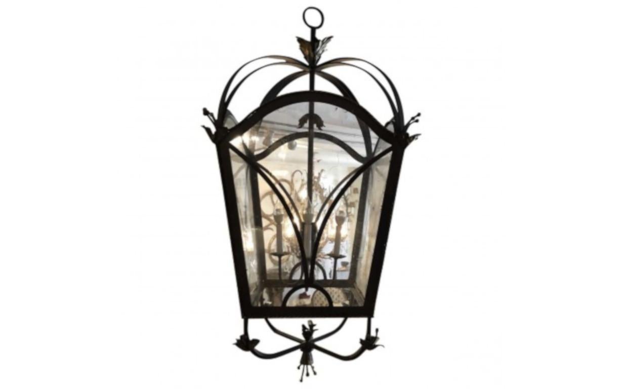 Neoclassical Traditional Style Very Large Four-Light Lantern, Late 20th Century For Sale