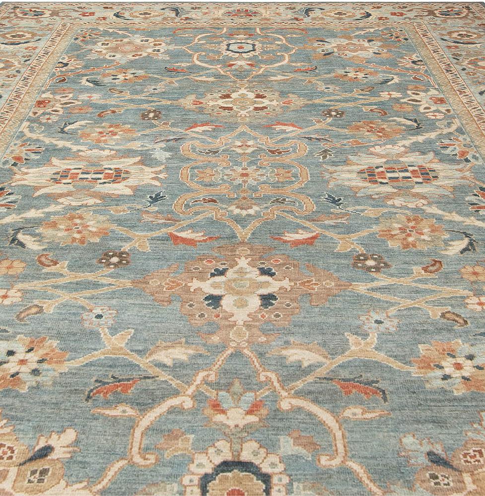 Persian Traditional Sultanabad Design Beige, Off-white, Red and Navy Rug