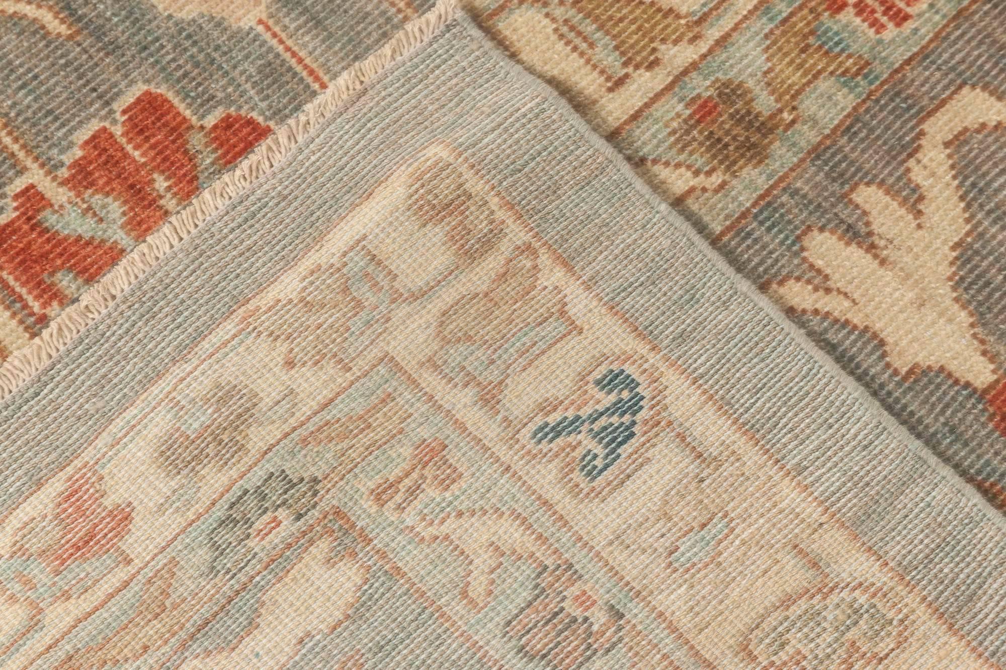 Tappeto tradizionale Sultanabad Rugs blu e grigio di Doris Leslie Blau in vendita 1
