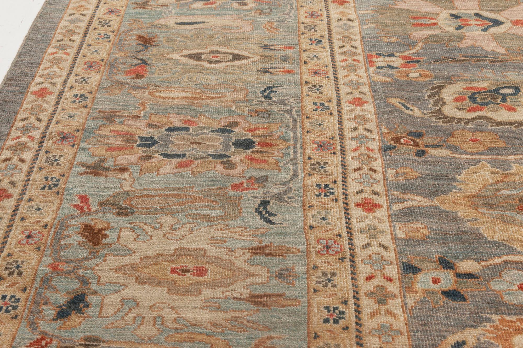 Traditioneller handgefertigter Wollteppich im Sultanabad-Design von Doris Leslie Blau (Wolle) im Angebot