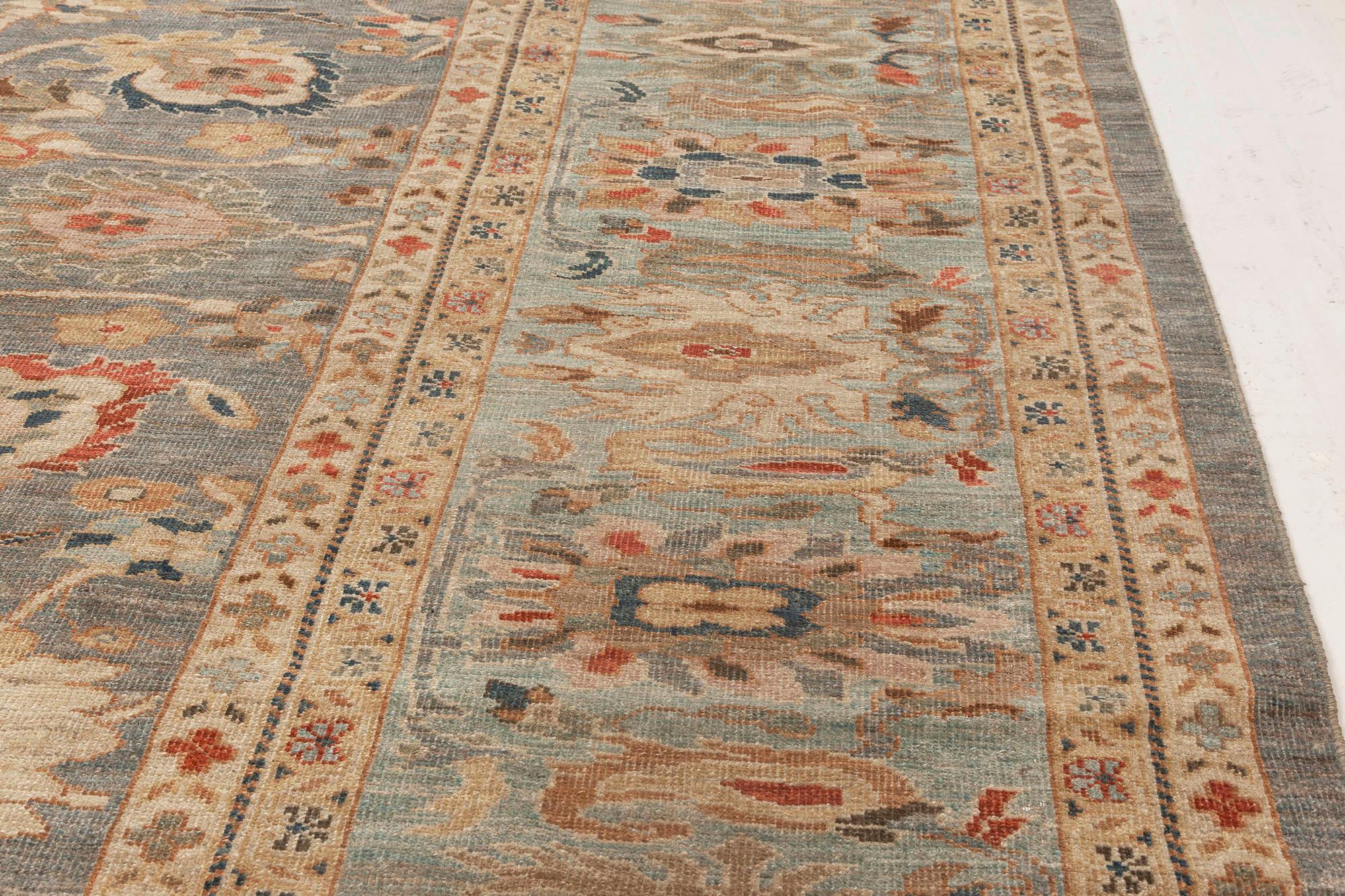 Traditioneller handgefertigter Wollteppich im Sultanabad-Design von Doris Leslie Blau im Angebot 1