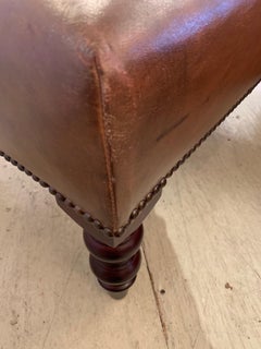 Traditional Supple Leather George Smith Ottoman Bench