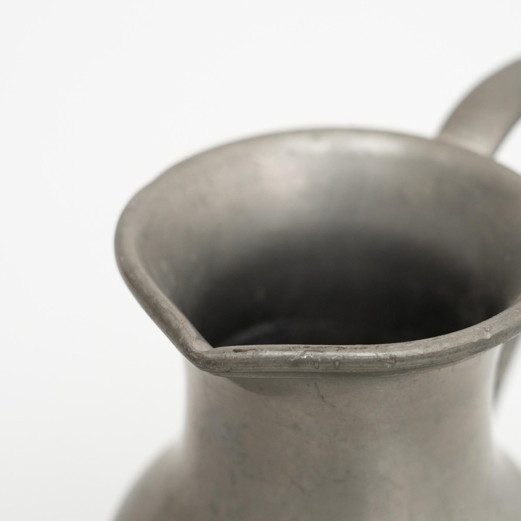 Traditional Swiss Vintage Metal Stamped Commemorative Jug, circa 1970 For Sale 5