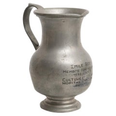 Traditional Swiss Vintage Metal Stamped Commemorative Jug, circa 1970