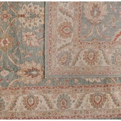 Traditional Teal Pakistani Area Rug