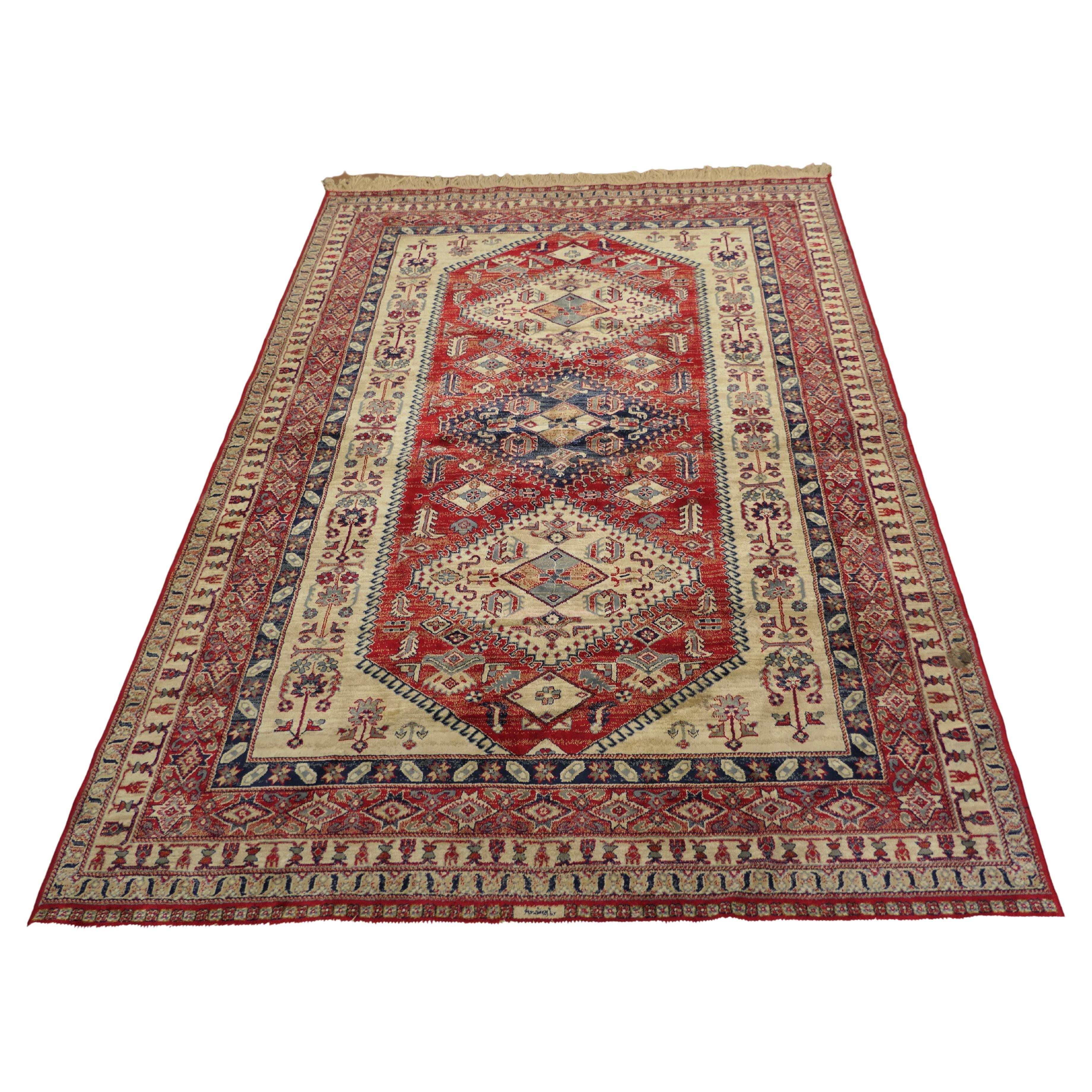 Traditional Tree of Life Silk and Wool Turkish Rug Very Soft and Luxurious For Sale