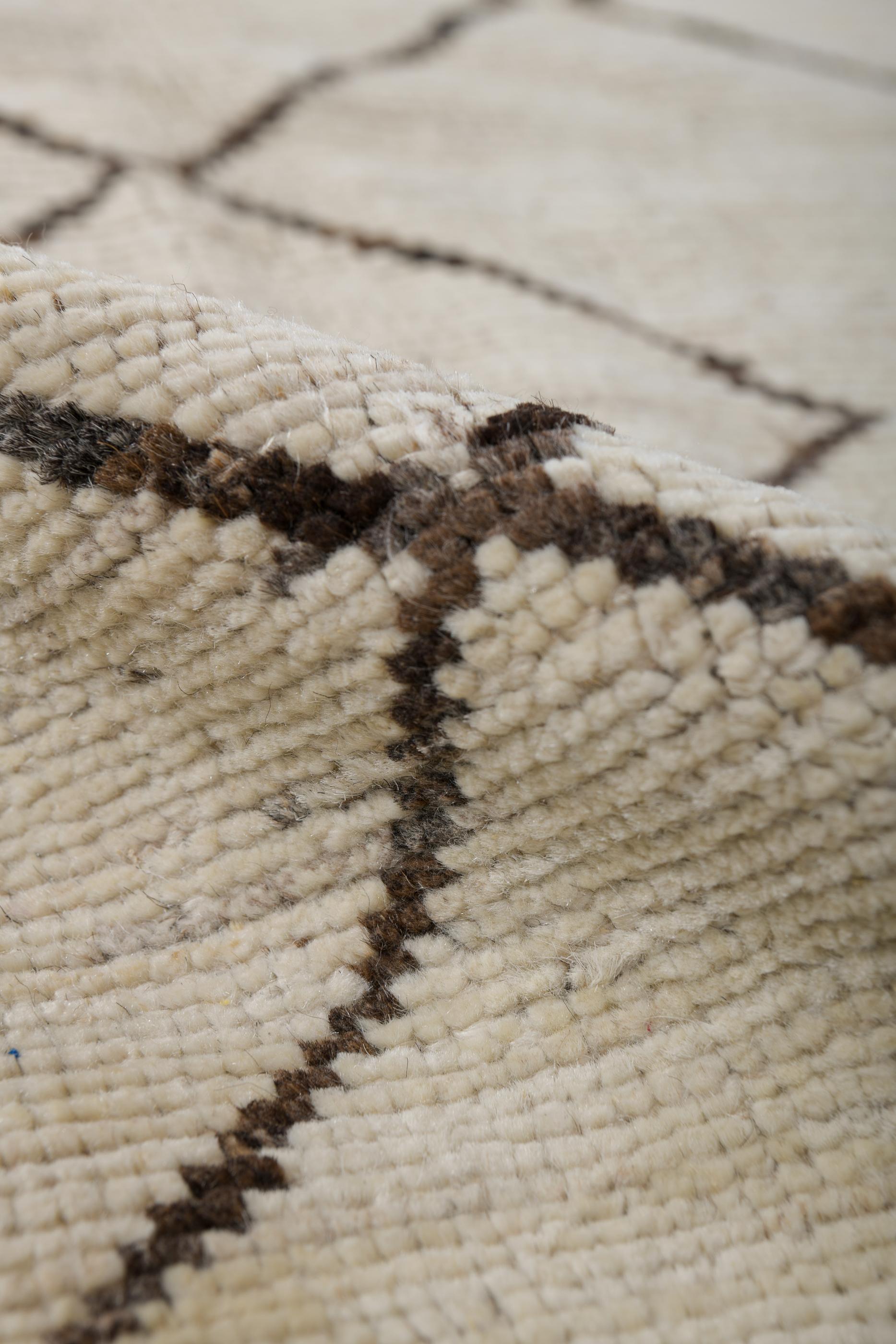 Laine Trellice Tulu traditionnelle crème et anthracite en vente