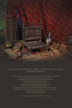 Traditional Tribal Chair of the Swat Valley, Northern Pakistan, 19th Century
