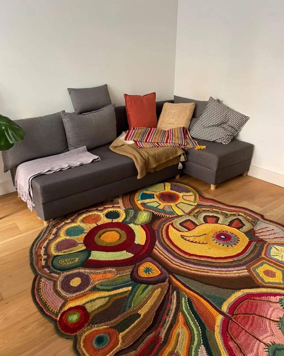 Traditional Tribal Hand Knotted Wool Brown Area Rug For Sale 5