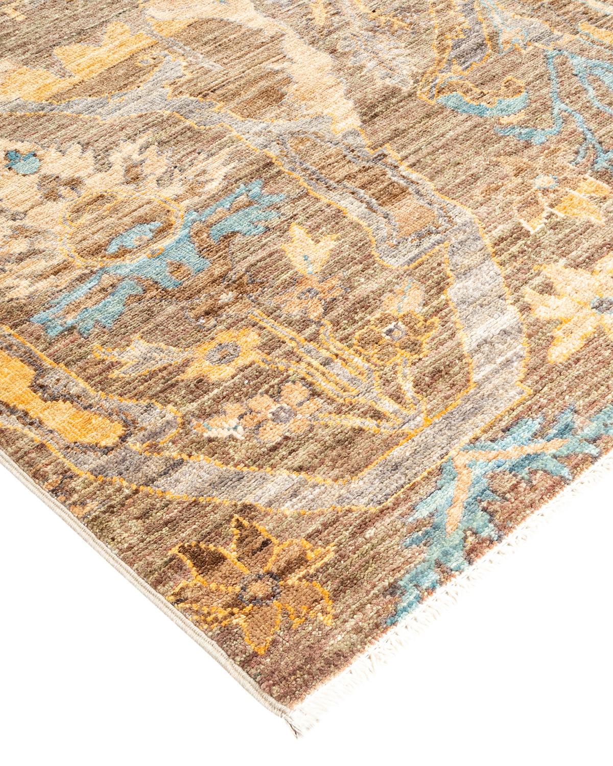 The rich textile tradition of western Africa inspired the Tribal collection of Hand-Knotted rugs. Incorporating a medley of geometric motifs, in palettes ranging from earthy to vivacious, these rugs bring a sense of energy as well as plush texture