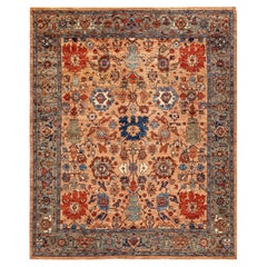 Traditional Tribal Hand Knotted Wool Gold Area Rug