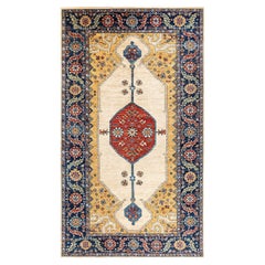 Traditional Tribal Hand Knotted Wool Ivory Area Rug