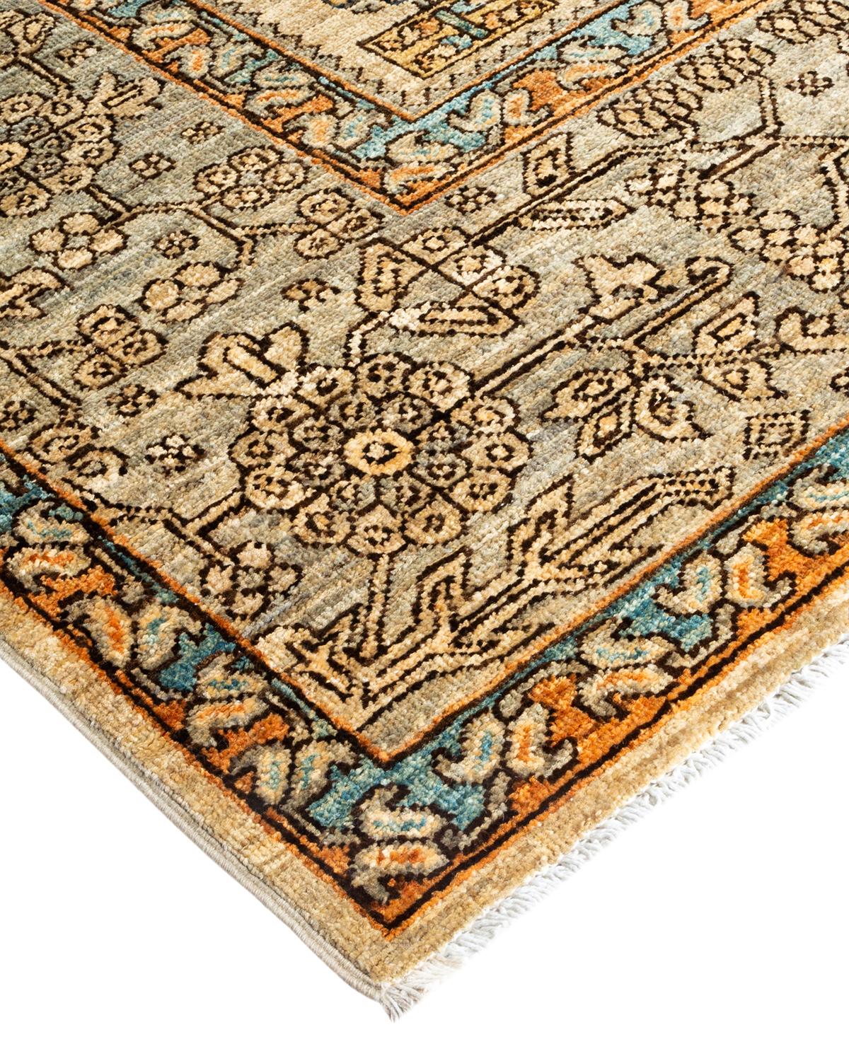 The rich textile tradition of western Africa inspired the Tribal collection of Hand-Knotted rugs. Incorporating a medley of geometric motifs, in palettes ranging from earthy to vivacious, these rugs bring a sense of energy as well as plush texture