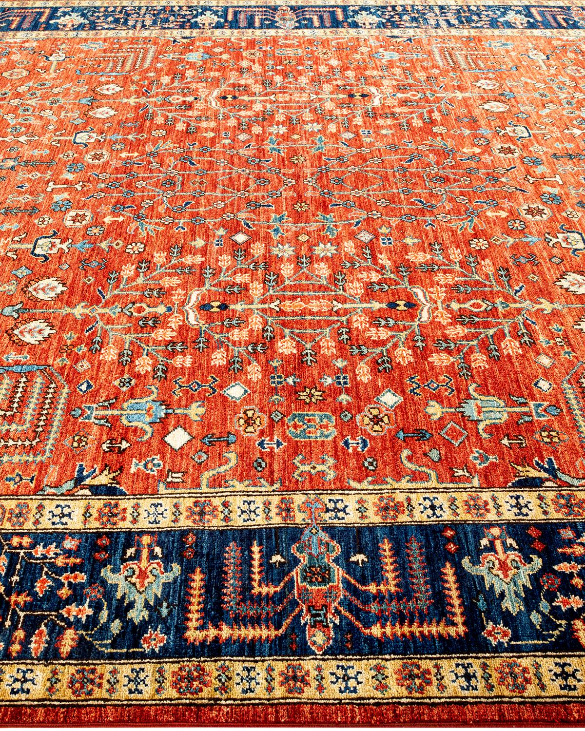Traditional Tribal Hand Knotted Wool Red Area Rug In New Condition For Sale In Norwalk, CT