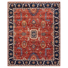 Traditional Tribal Hand Knotted Wool Red Area Rug