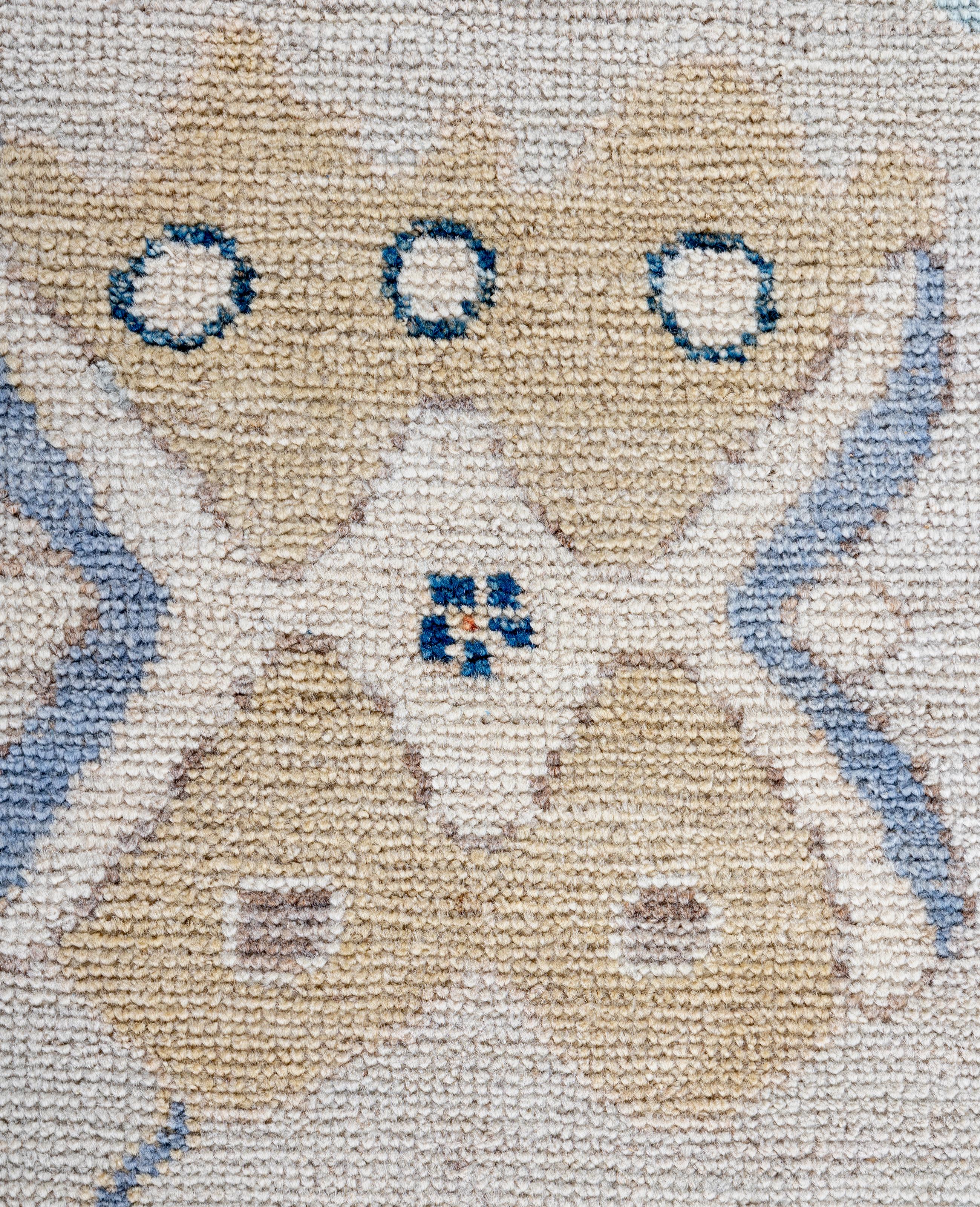 Pakistani Traditional Tribal Oushak Wool Hand Knotted Beige Area Rug 8' 0