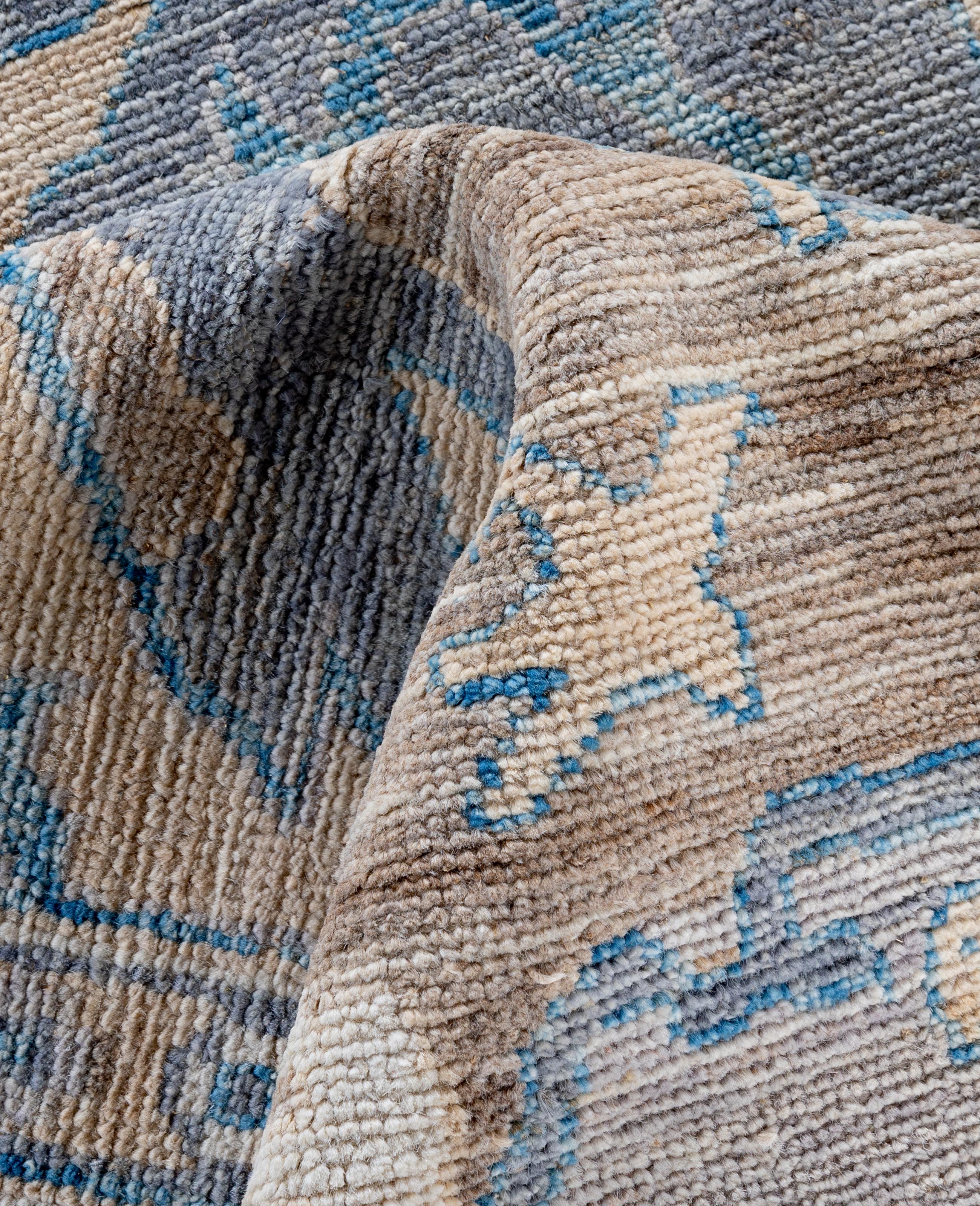 Traditional Tribal Oushak Wool Hand Knotted Brown Area Rug8' 9