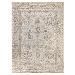 Traditional Tribal Oushak Wool Hand Knotted Light Gray Area Rug 9' 2" x 12' 3"