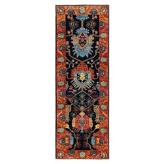 Traditional Tribal Serapi Wool Hand Knotted Blue Area Rug 2' 9" x 7' 11"