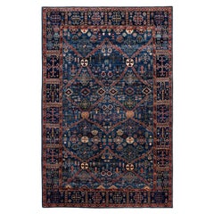 Traditional Tribal Serapi Wool Hand Knotted Blue Area Rug 5' 10" x 8' 11"