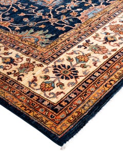 Traditional Tribal Serapi Wool Hand Knotted Blue Area Rug 8' 0" x 10' 1"