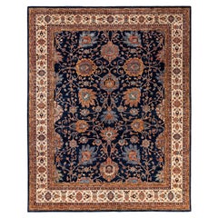 Traditional Tribal Serapi Wool Hand Knotted Blue Area Rug 8' 0" x 10' 1"