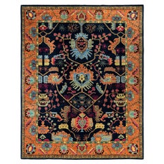 Traditional Tribal Serapi Wool Hand Knotted Blue Area Rug 8' 2" x 10' 3"