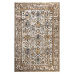 Traditional Tribal Serapi Wool Hand Knotted Gray Area Rug 5' 10" x 8' 9"