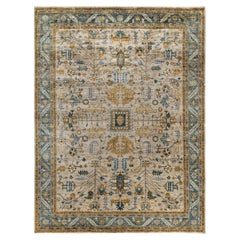 Traditional Tribal Serapi Wool Hand Knotted Gray Area Rug 9' 1" x 12' 0"