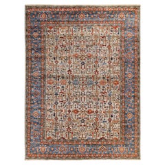 Traditional Tribal Serapi Wool Hand Knotted Gray Area Rug 9' 1" x 12' 2"
