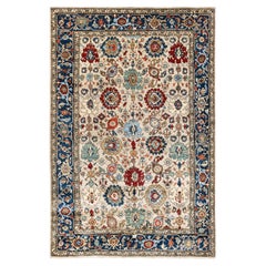 Traditional Tribal Serapi Wool Hand Knotted Ivory Area Rug 6' 0" x 9' 0"