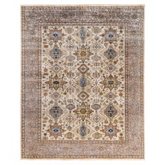 Traditional Tribal Serapi Wool Hand Knotted Ivory Area Rug 8' 0" x 10' 1"