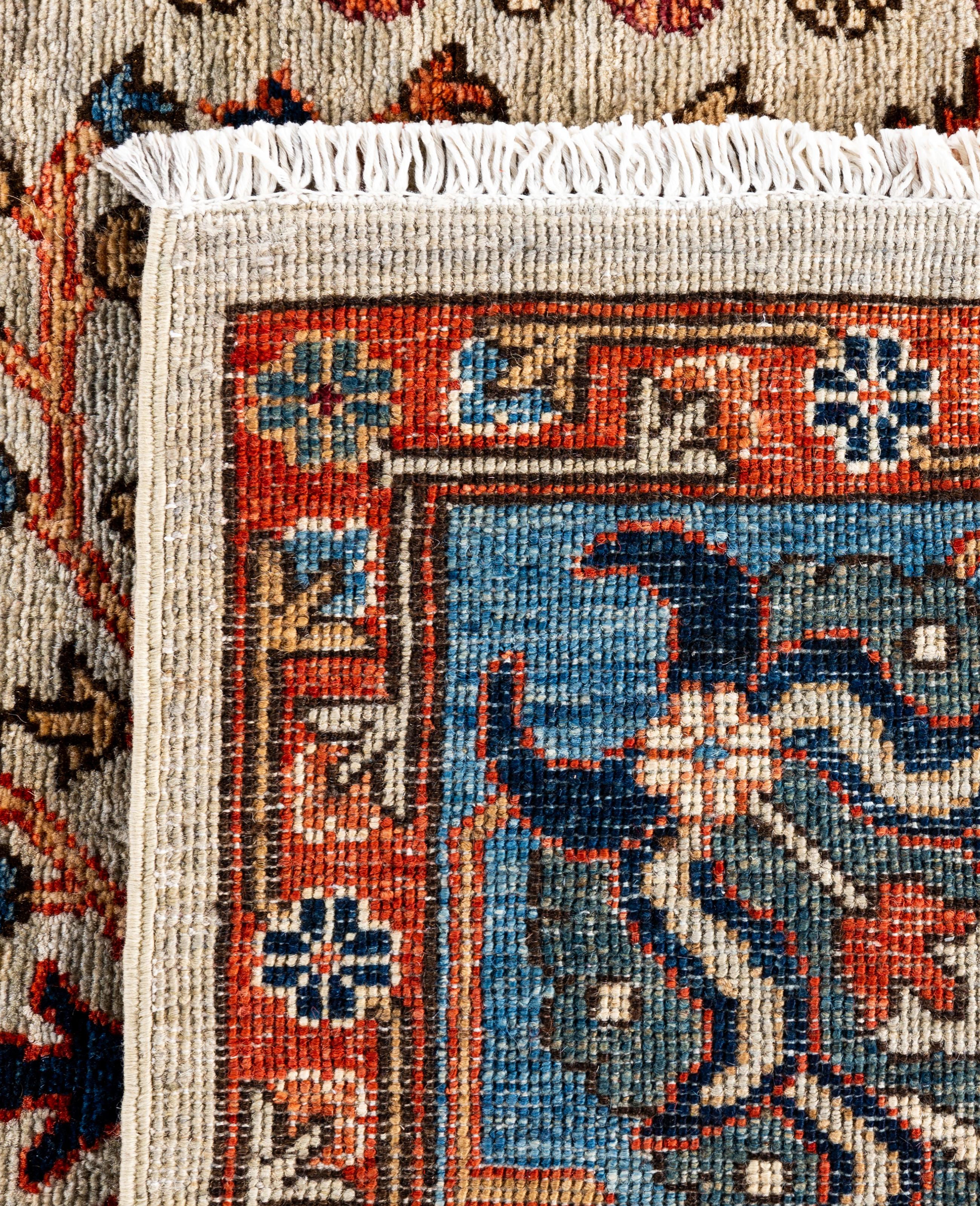 Traditional Tribal Serapi Wool Hand Knotted Ivory Area Rug 8' 0