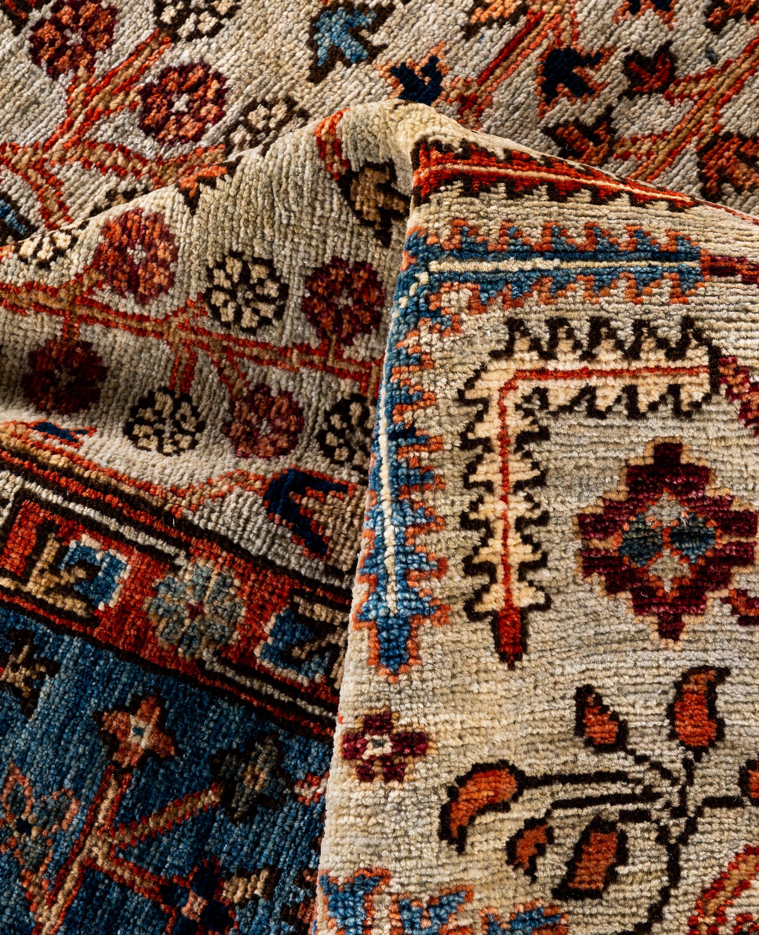 Traditional Tribal Serapi Wool Hand Knotted Ivory Area Rug 8' 0