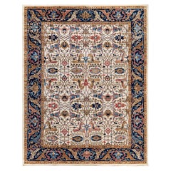 Traditional Tribal Serapi Wool Hand Knotted Ivory Area Rug 9' 4" x 11' 9"