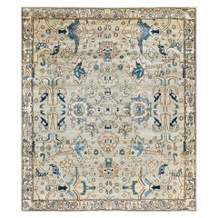 Traditional Tribal Serapi Wool Hand Knotted Light Gray Area Rug 8
 4" x 9
 8"