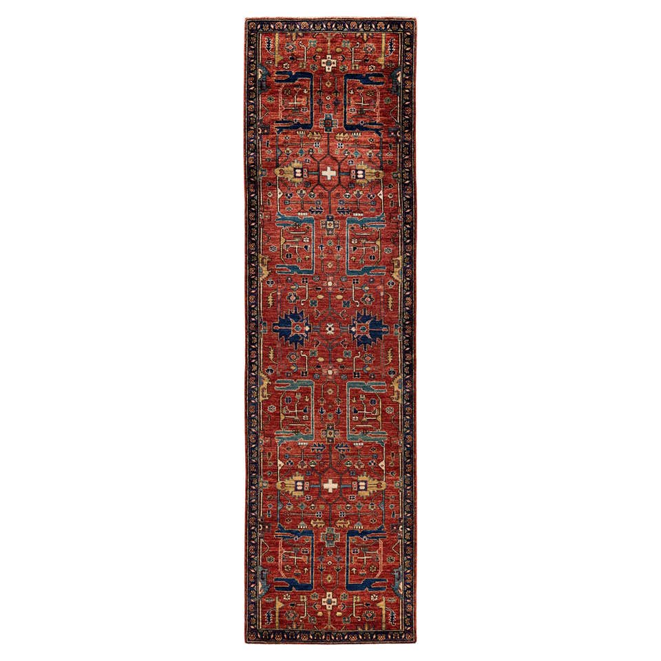 Traditional Runner Rug, Hand woven Oriental Red Wool Rugs for Sale For ...