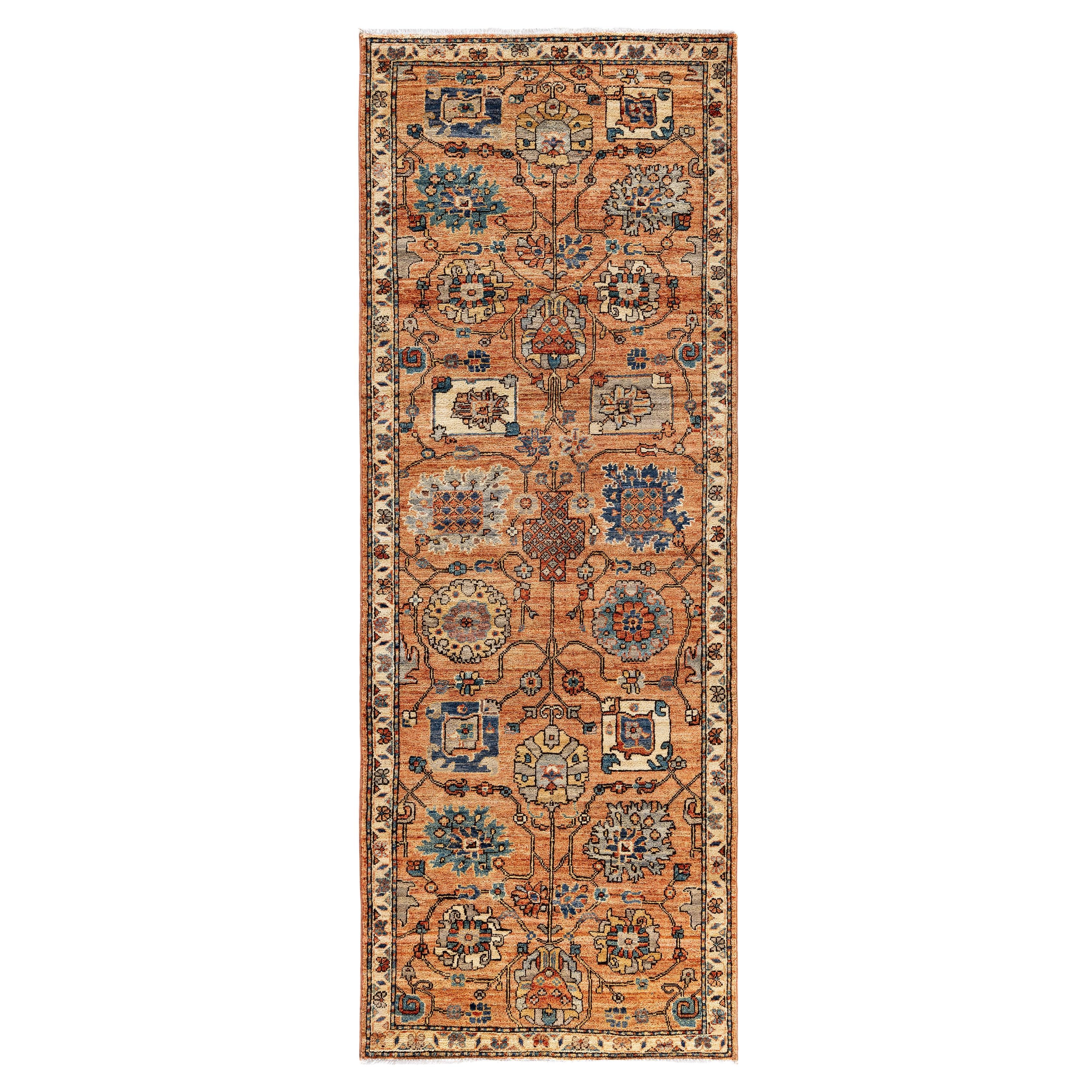Traditional Tribal Serapi Wool Hand Knotted Red Area Rug 2' 9" x 7' 10"