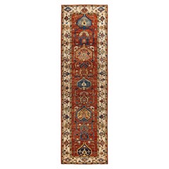 Traditional Tribal Serapi Wool Hand Knotted Red Area Rug 2' 9" x 9' 8"